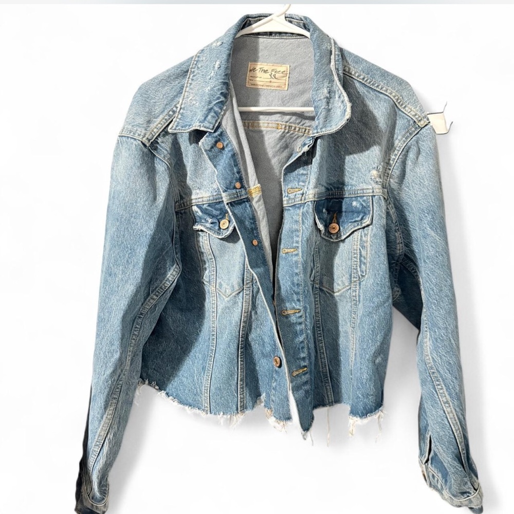 We The Free Distressed Denim Jacket